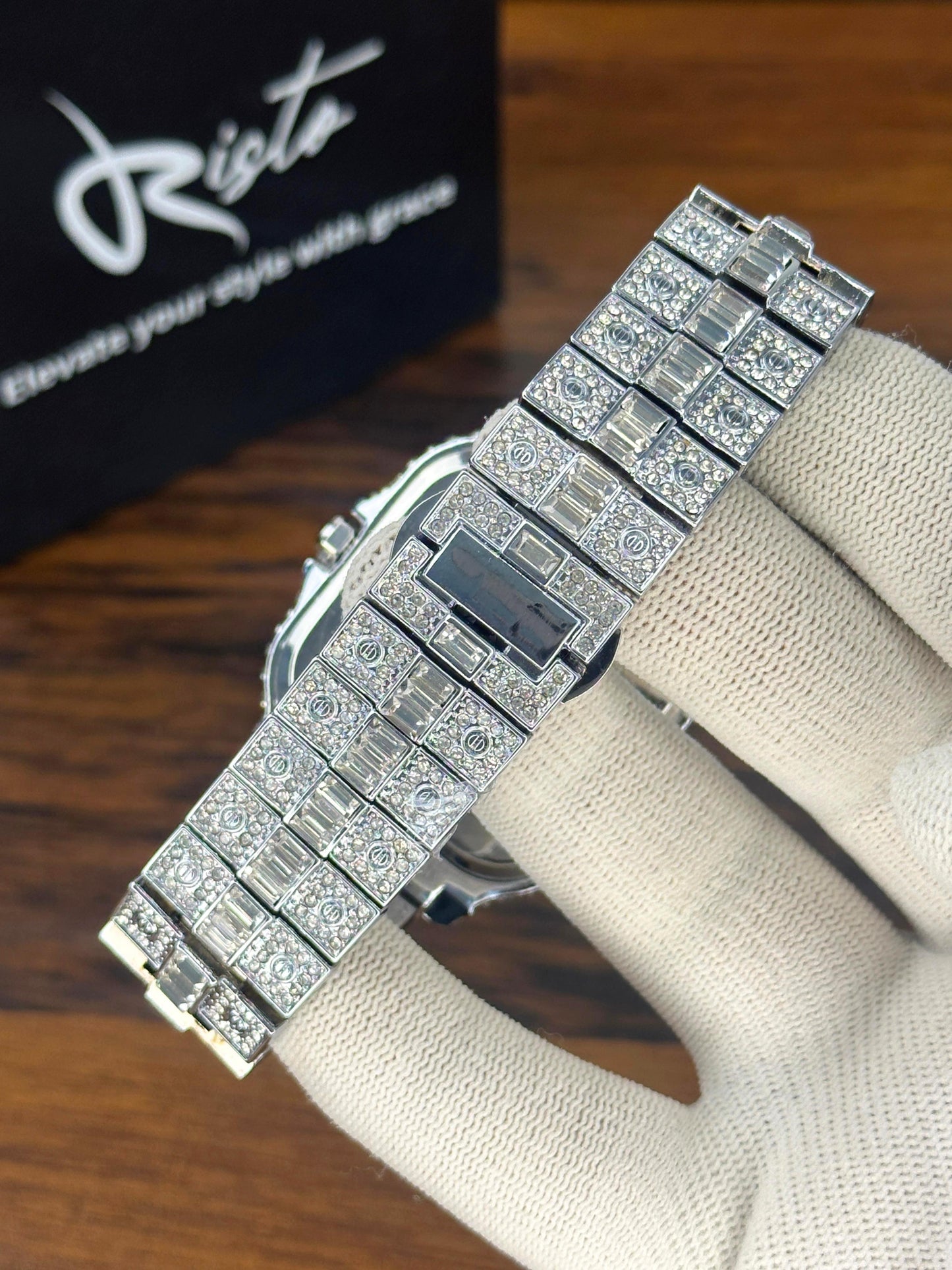 Luxury Diamond Studded Watch for Men - Fully Iced Out