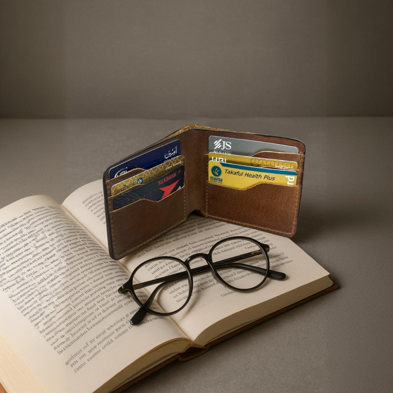 The Settler - Leather Bi-Fold Wallet - Brown