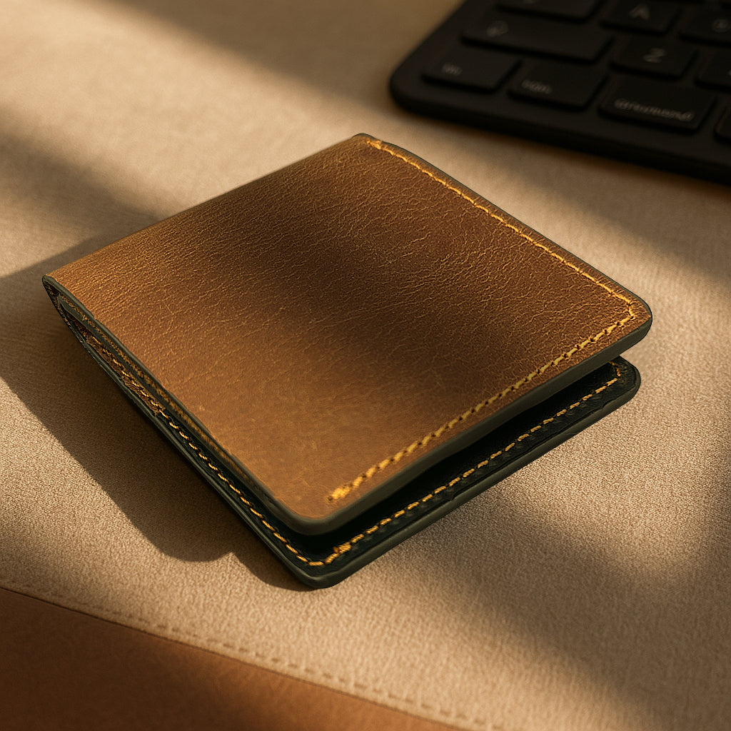 The Warp - Leather Cardholder Wallet - Brown