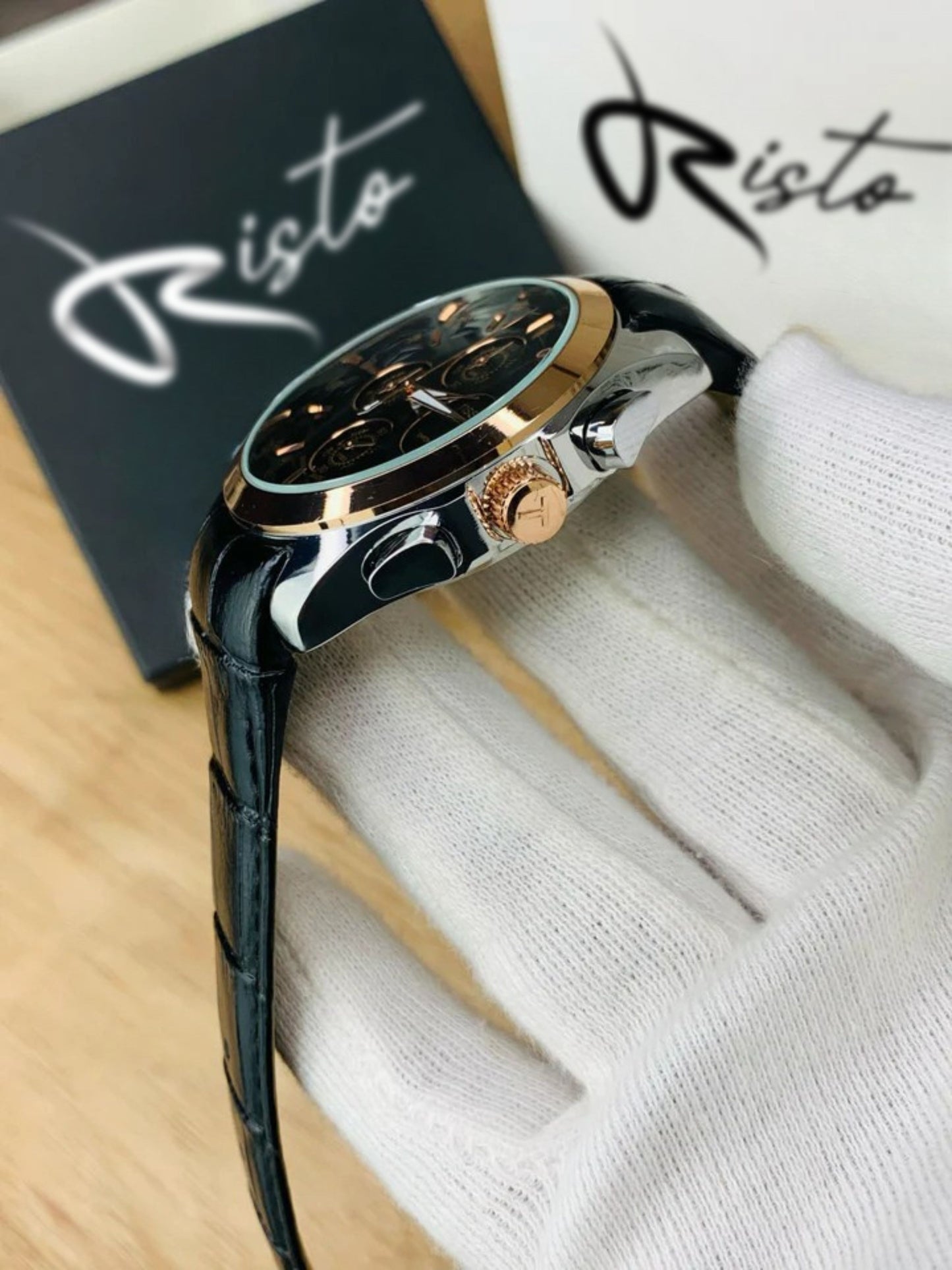 Luxury Chronograph Watch for Men | Business Edition - Black Golden