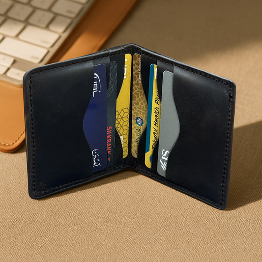 The Warp - Leather Cardholder Wallet - Black