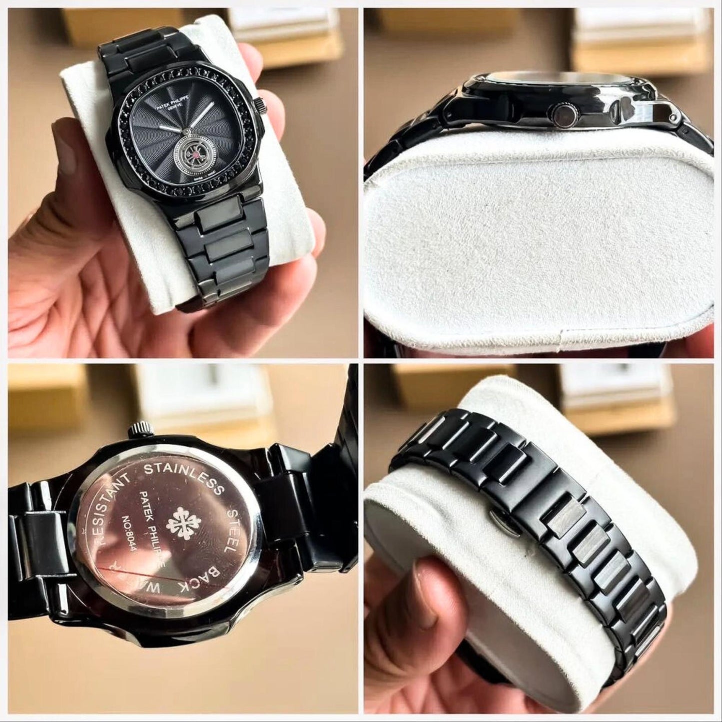 Patek Phillipe Black Diamond Studded Premium Watch