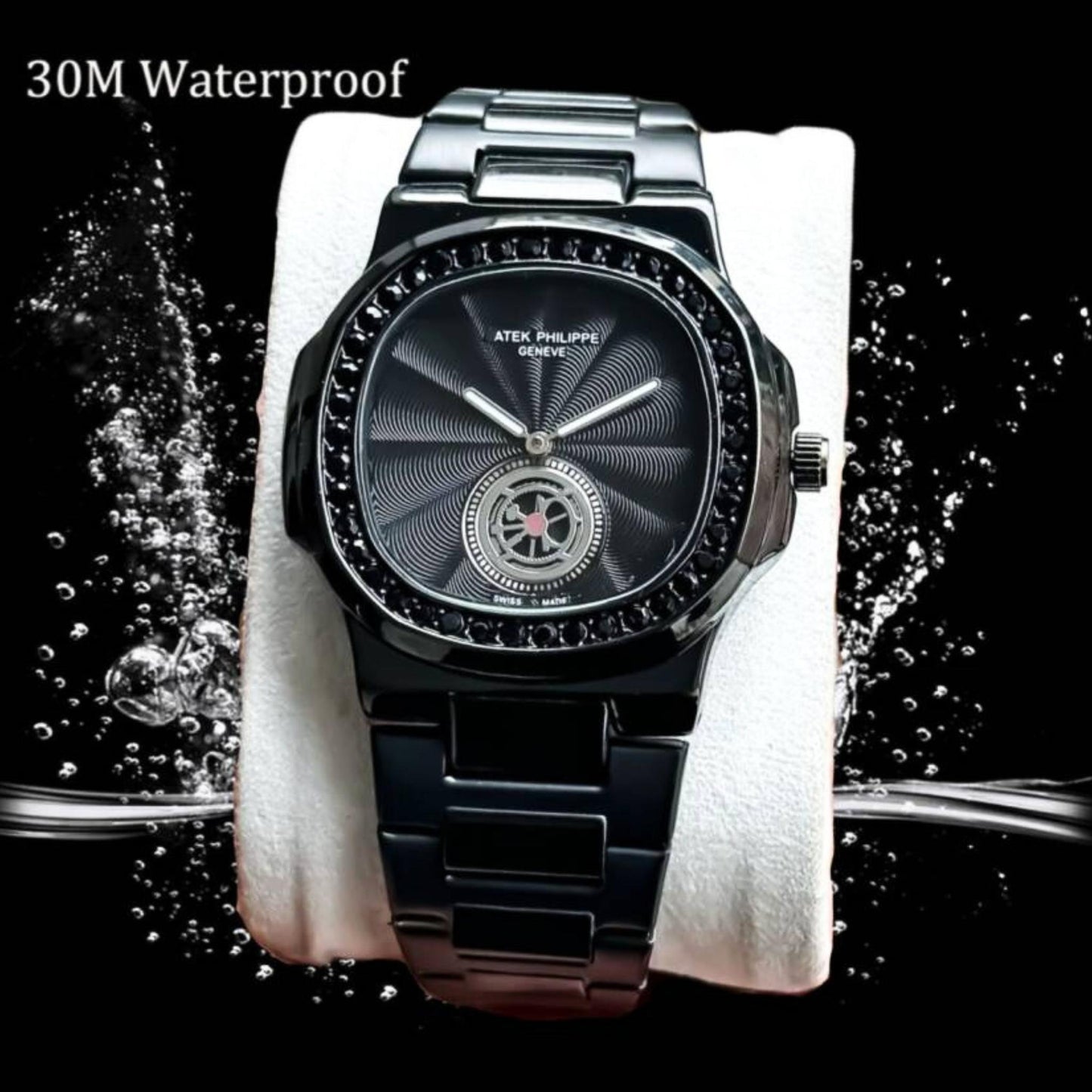 Patek Phillipe Black Diamond Studded Premium Watch