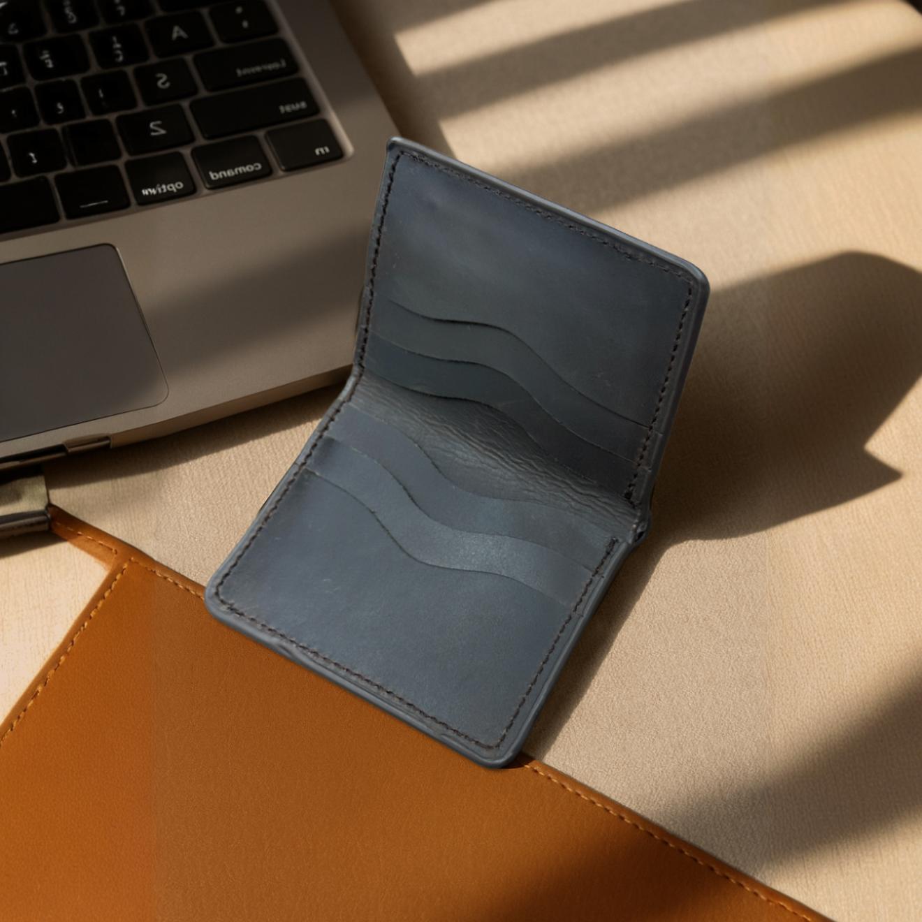 The Warp - Leather Cardholder Wallet - Black