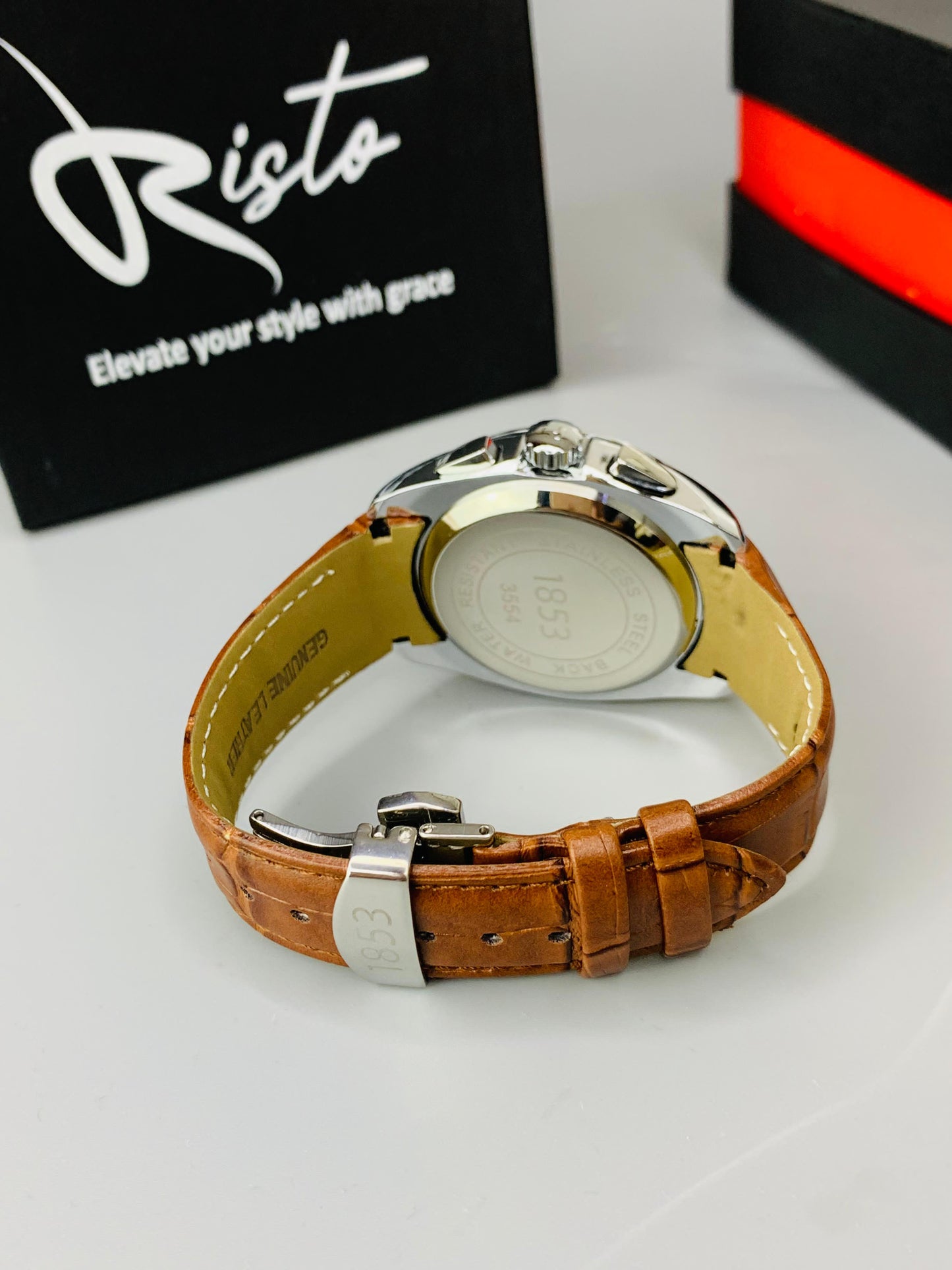 Luxury Chronograph Watch for Men | Business Edition - Brown Golden