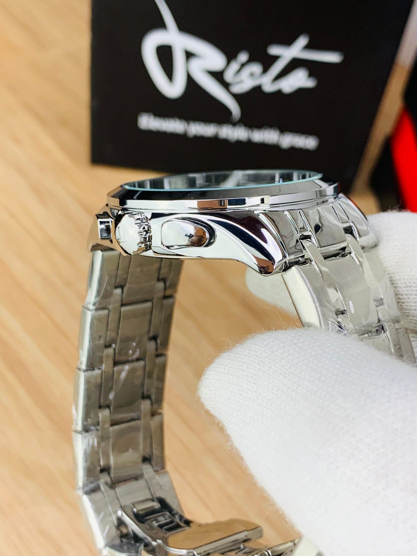 Luxury Chronograph Watch for Men | Stainless Steel - Silver White