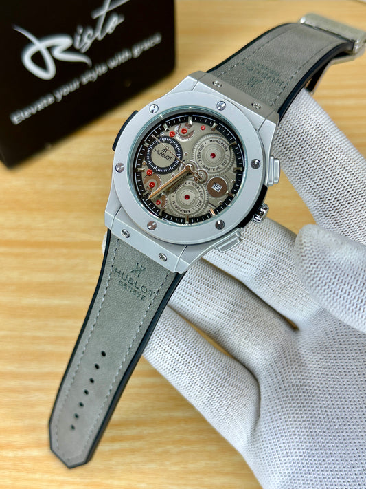 Hublot Vista - Leather Straps - Premium Watch - Grey