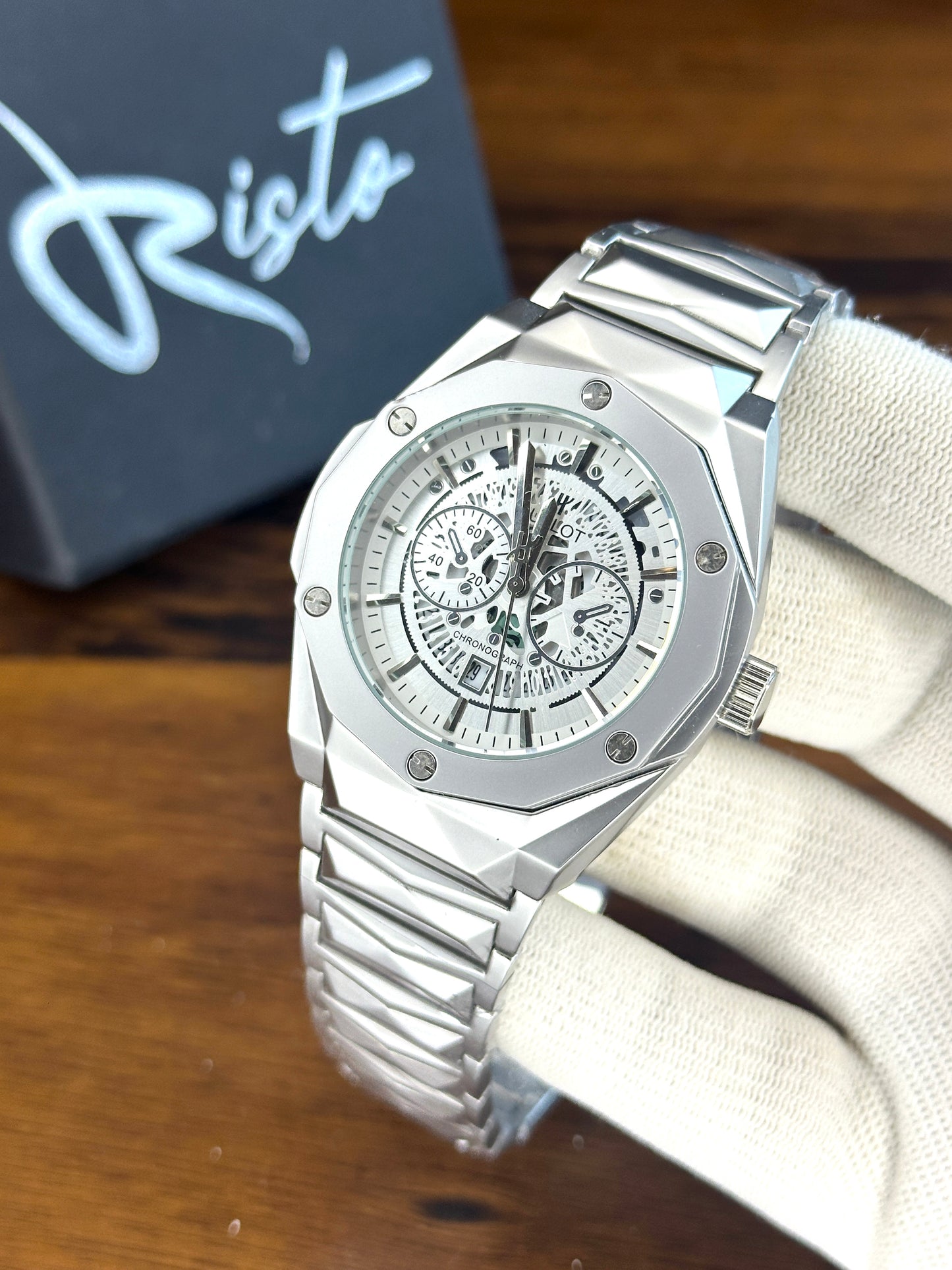 Hublot Diamond Cut Skeleton Men's Watch