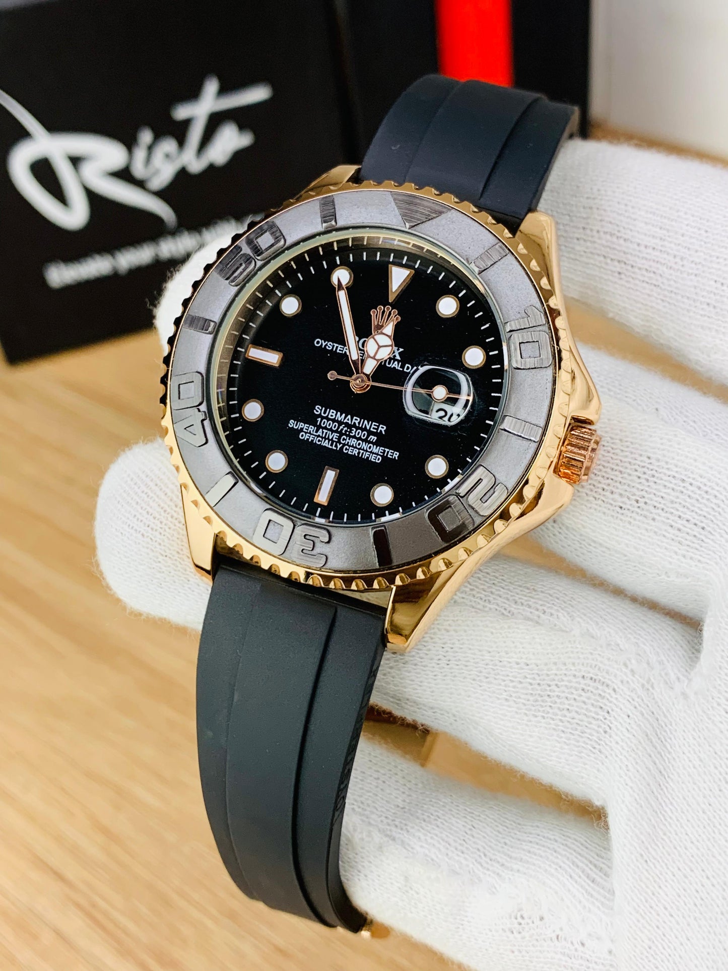 Risto RLX - 40mm | Yacht Master Men Watch | 6 months Official Warranty