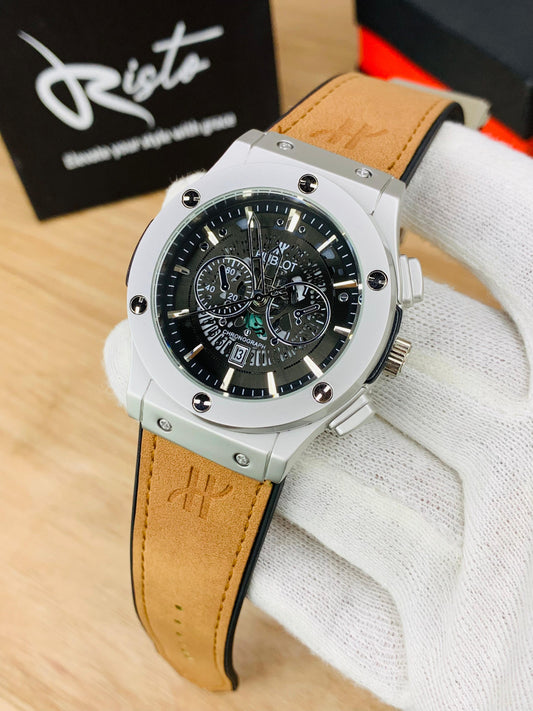 Hublott Skeleton Leather Straps - Premium Watch