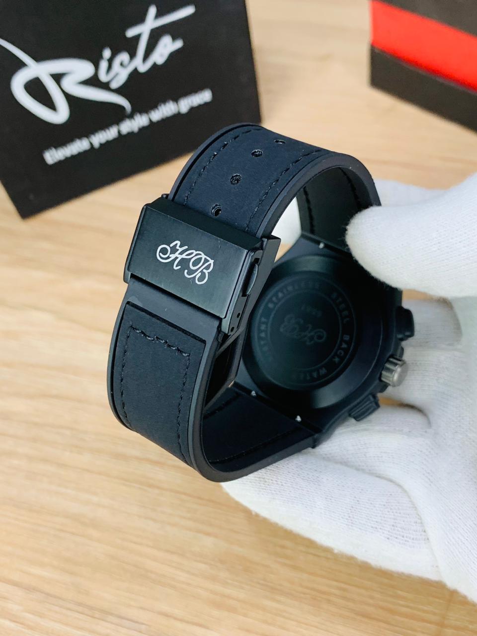 Hublot Classic Fusion - Leather Straps - Premium Watch - Full Black