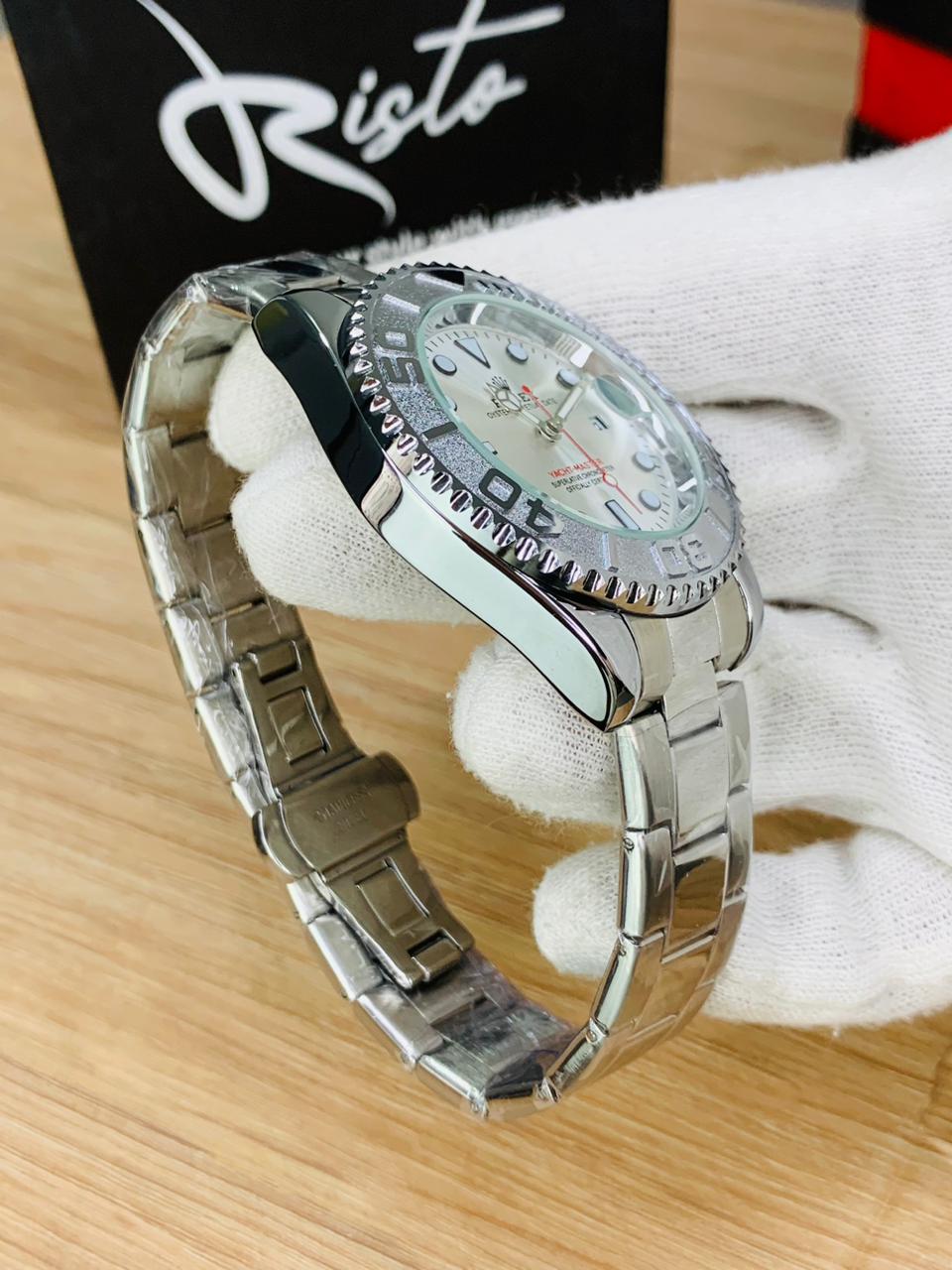 Rolex Yacht-Master 40mm Oyster Steel & Rotatable Bezel - Full Silver