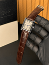 Cartier Tank Roman Numerals Watch - Leather Straps Brown White Dial