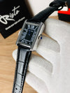 BG Cartier Tank Roman Numerals Watch - Leather Straps black & black Dial