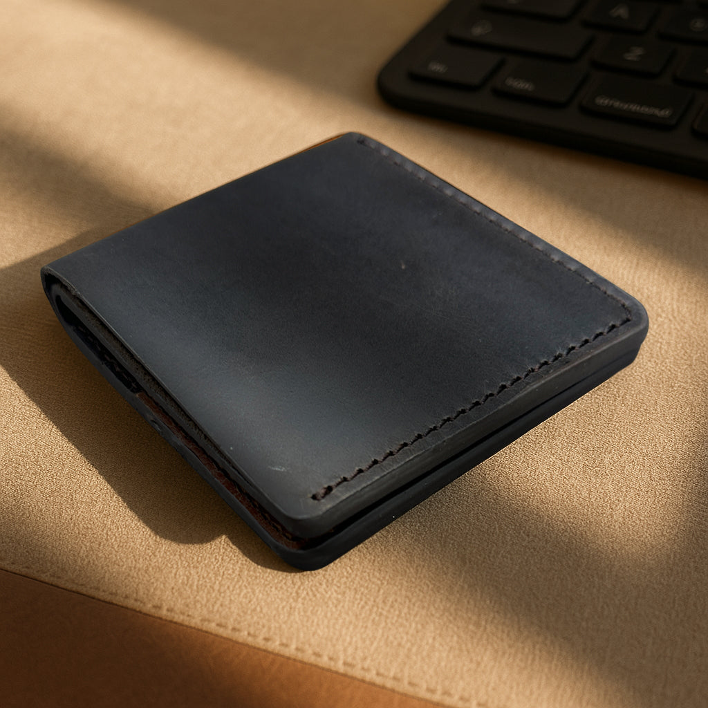 The Warp - Leather Cardholder Wallet - Black/Brown
