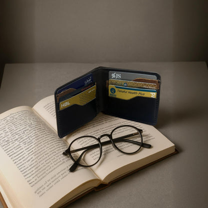 The Settler - Leather Bi-Fold Wallet - Black/Brown