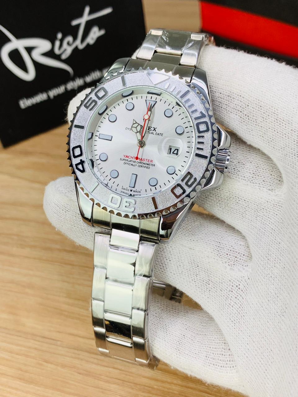 Rolex Yacht-Master 40mm Oyster Steel & Rotatable Bezel - Full Silver