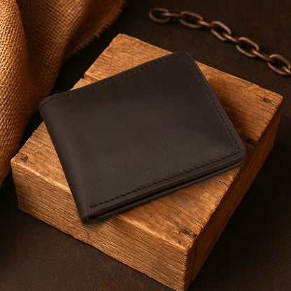 The Curve - A Leather Bifold Wallet - Black