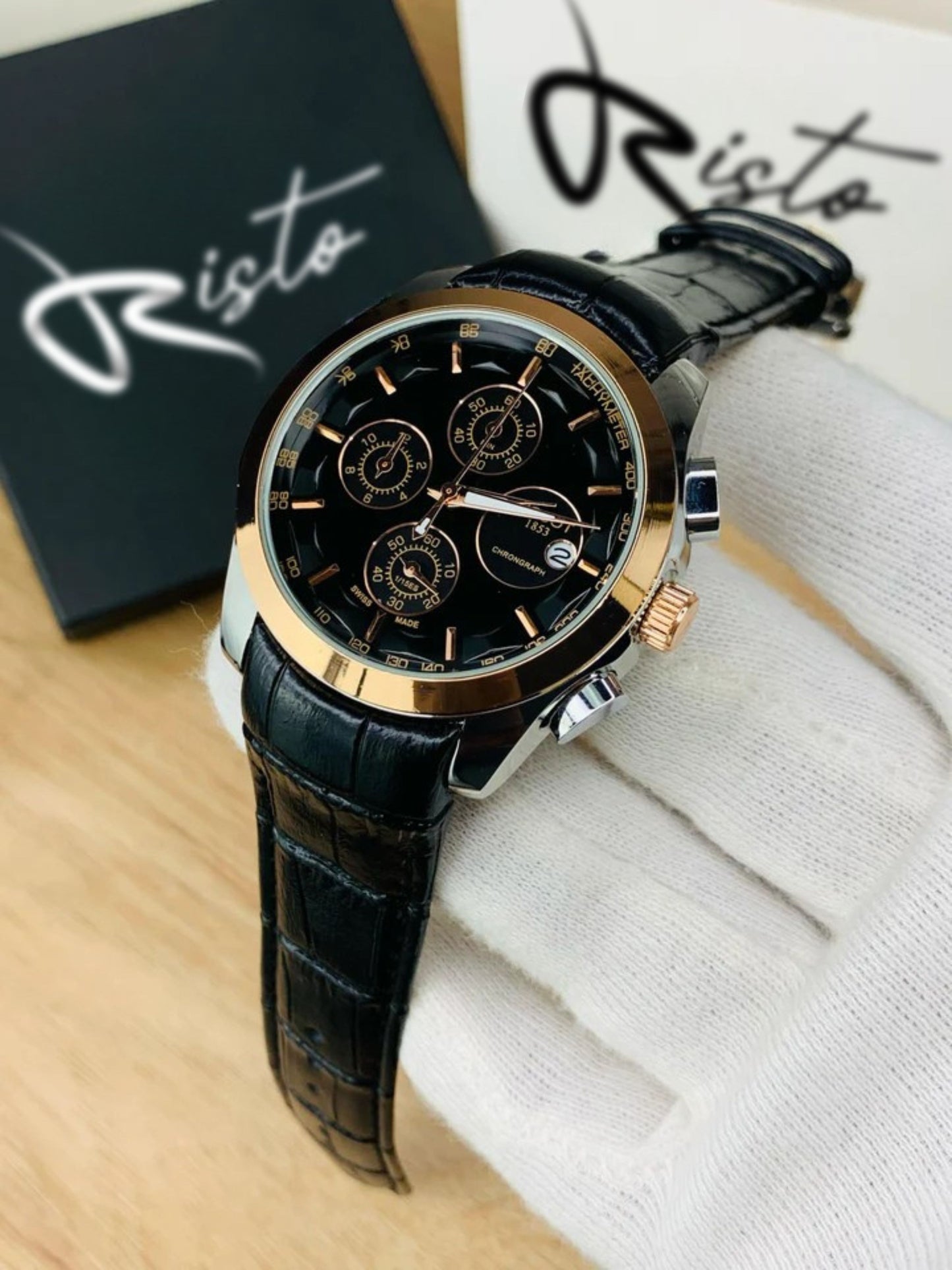 Luxury Chronograph Watch for Men | Business Edition - Black Golden