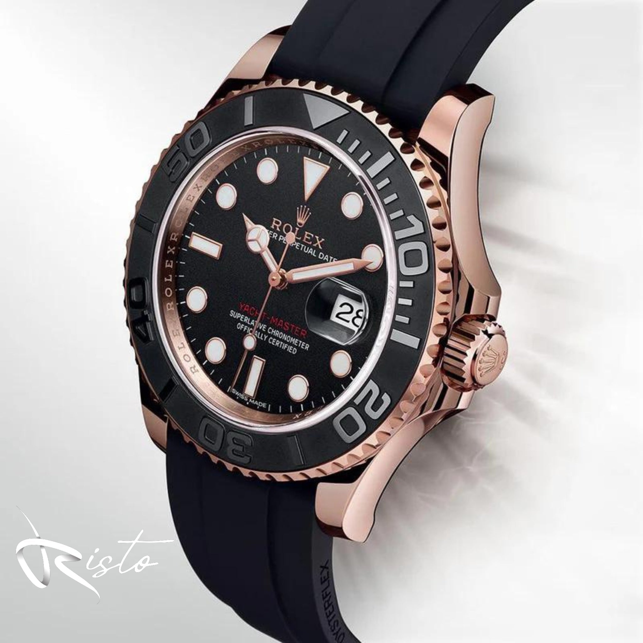 Mens rolex rose gold best sale