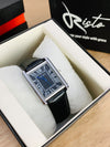 BG Cartier Tank Roman Numerals Watch - Leather Straps black & black Dial