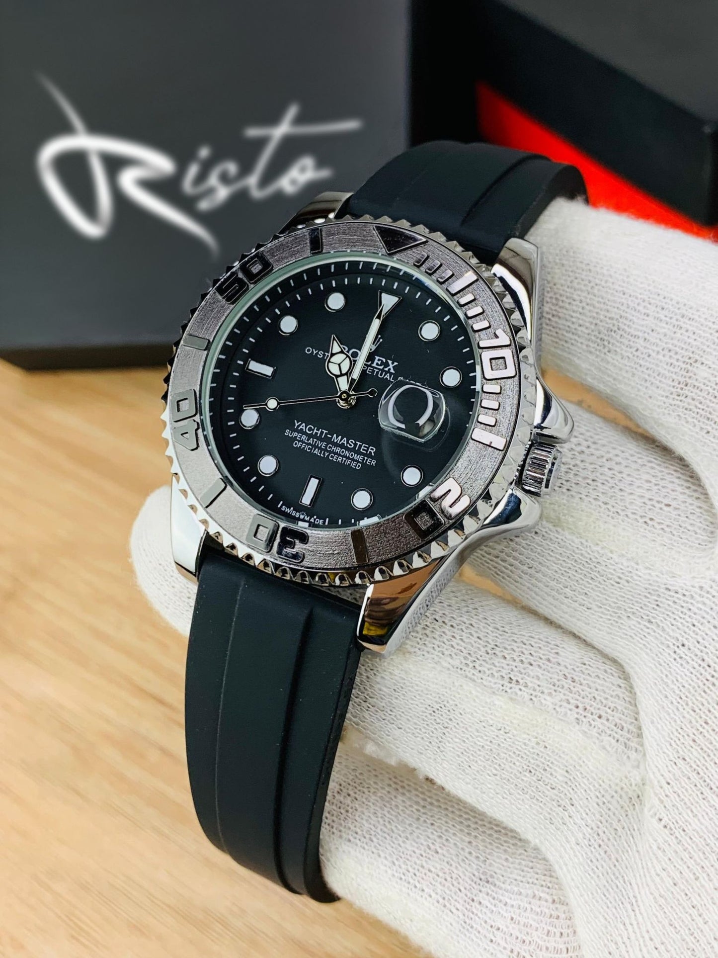 Risto RLX - 40mm | Yacht Master Men Watch | 6 months Official Warranty