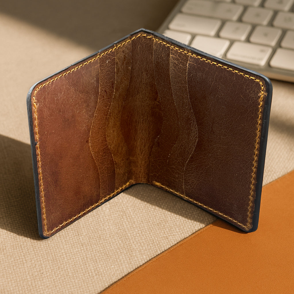 The Warp - Leather Cardholder Wallet - Brown