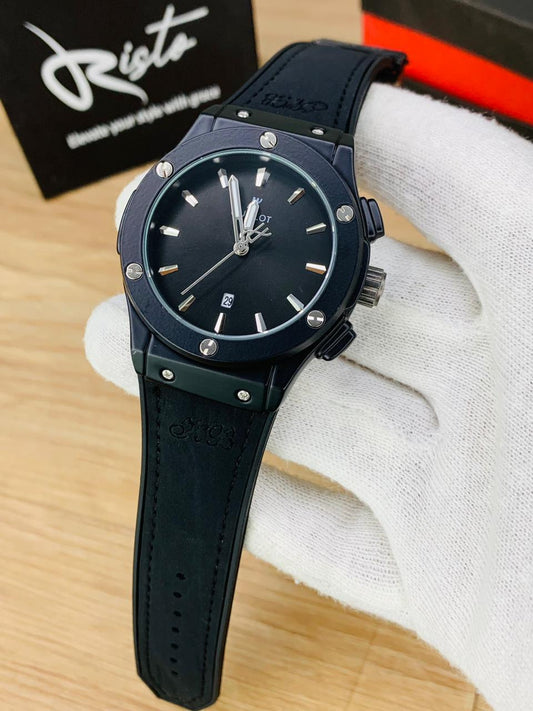 Hublot Classic Fusion - Leather Straps - Premium Watch - Full Black