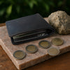 The Arrow - Classic Bi-Fold Leather Wallet - Black/Brown