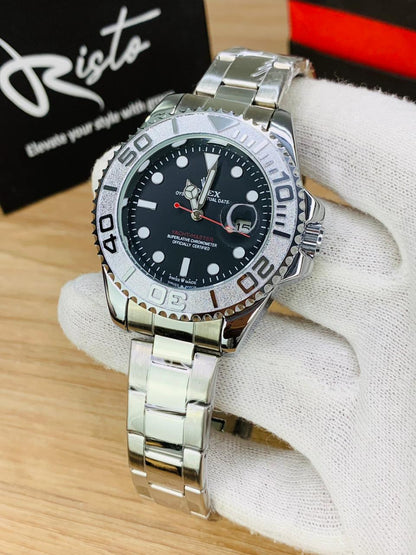 Rolex Yacht-Master 40mm Oyster Steel & Rotatable Bezel - Black Silver
