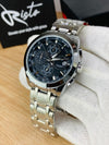 Tissot Luxury Chronograph Watch for Men | Stainless Steel - Silver Black