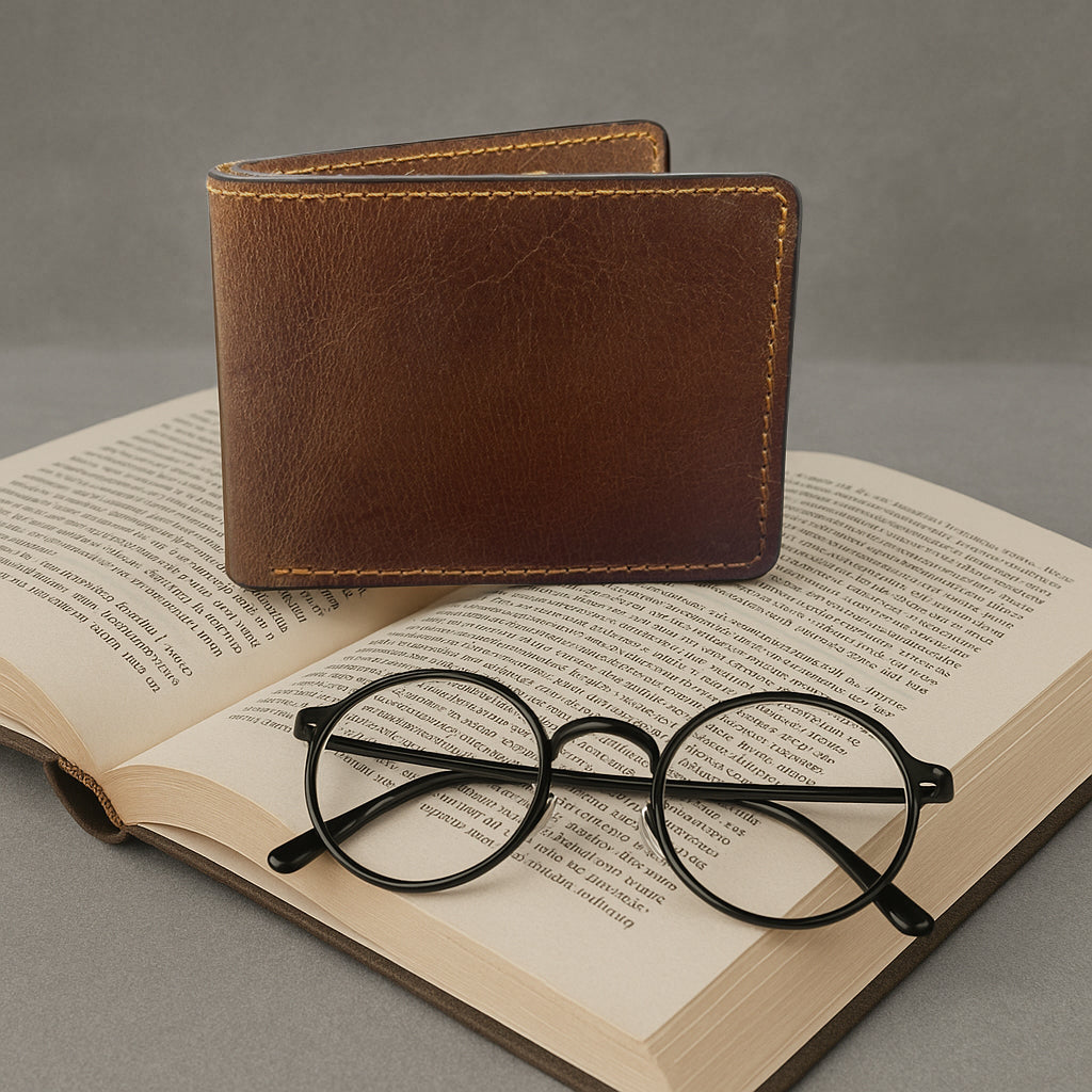 The Settler - Leather Bi-Fold Wallet - Brown/Black