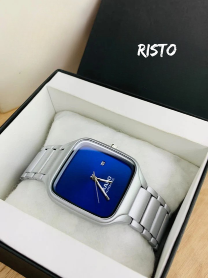 Rado Classic Square Men's Watch MD Silver Blue