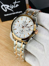 Tissot Luxury Chronograph Watch for Men | Stainless Steel - Rose Gold White