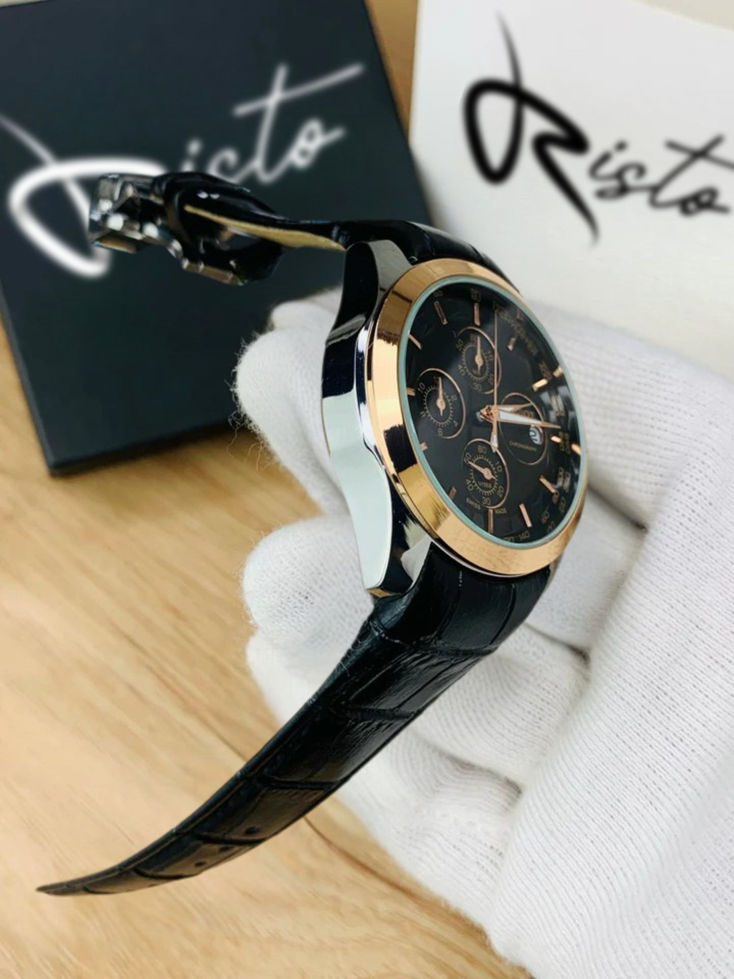 Luxury Chronograph Watch for Men | Business Edition - Black Golden