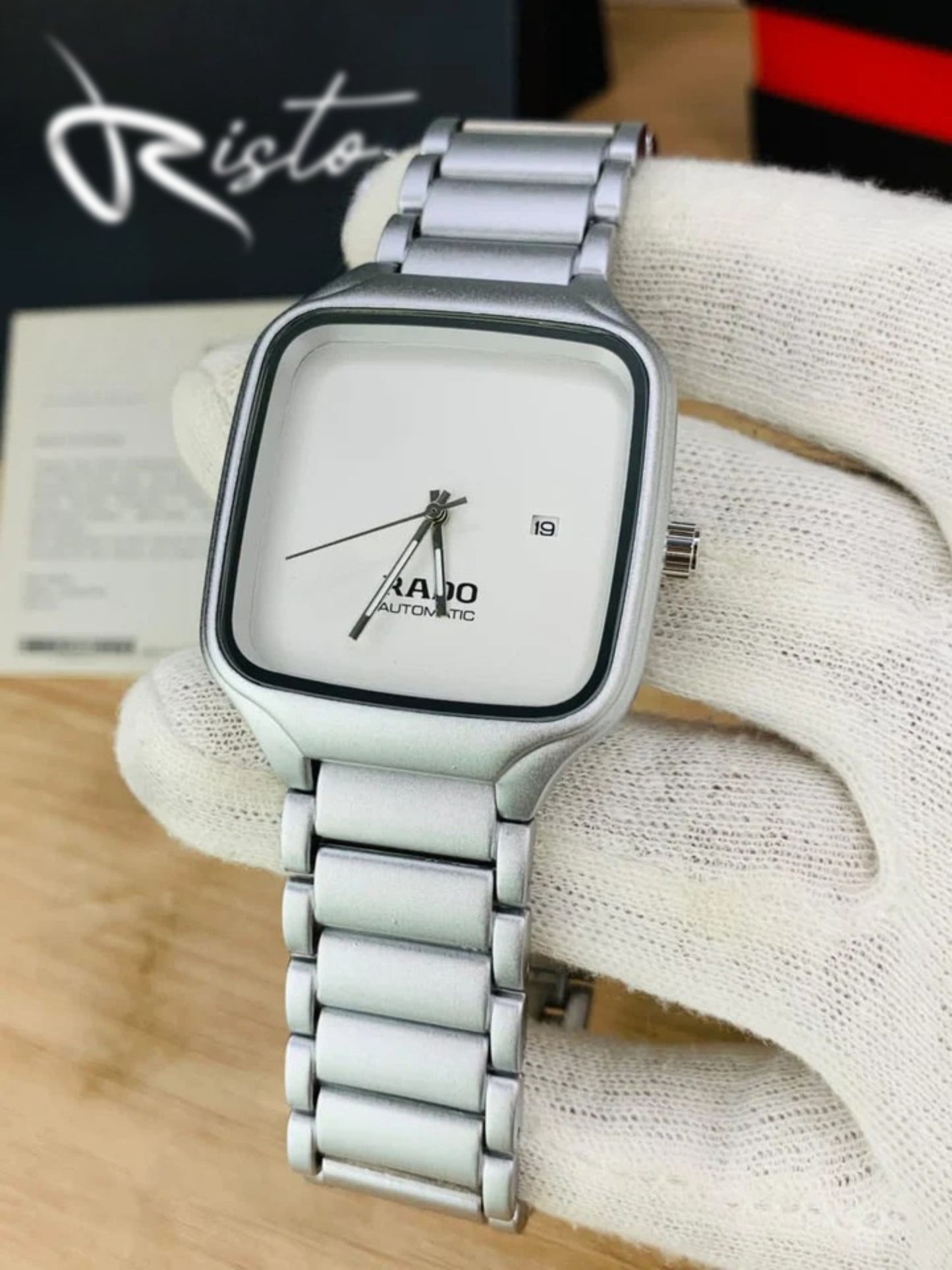 Rado Classic Square Men's Watch MD Silver White