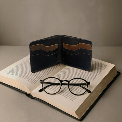 The Settler - Leather Bi-Fold Wallet - Black/Brown