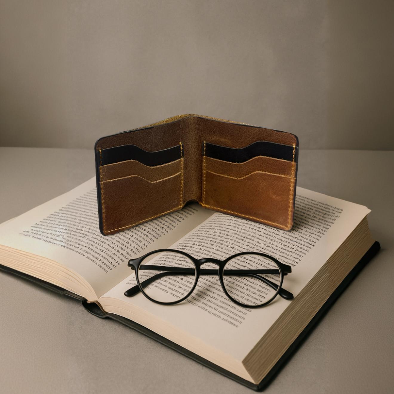 The Settler - Leather Bi-Fold Wallet - Brown/Black