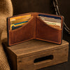 The Curve - A Leather Bifold Wallet - Brown