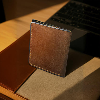 The Warp - Leather Cardholder Wallet - Brown/Black