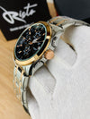Tissot Luxury Chronograph Watch for Men | Stainless Steel - Rose Gold Black