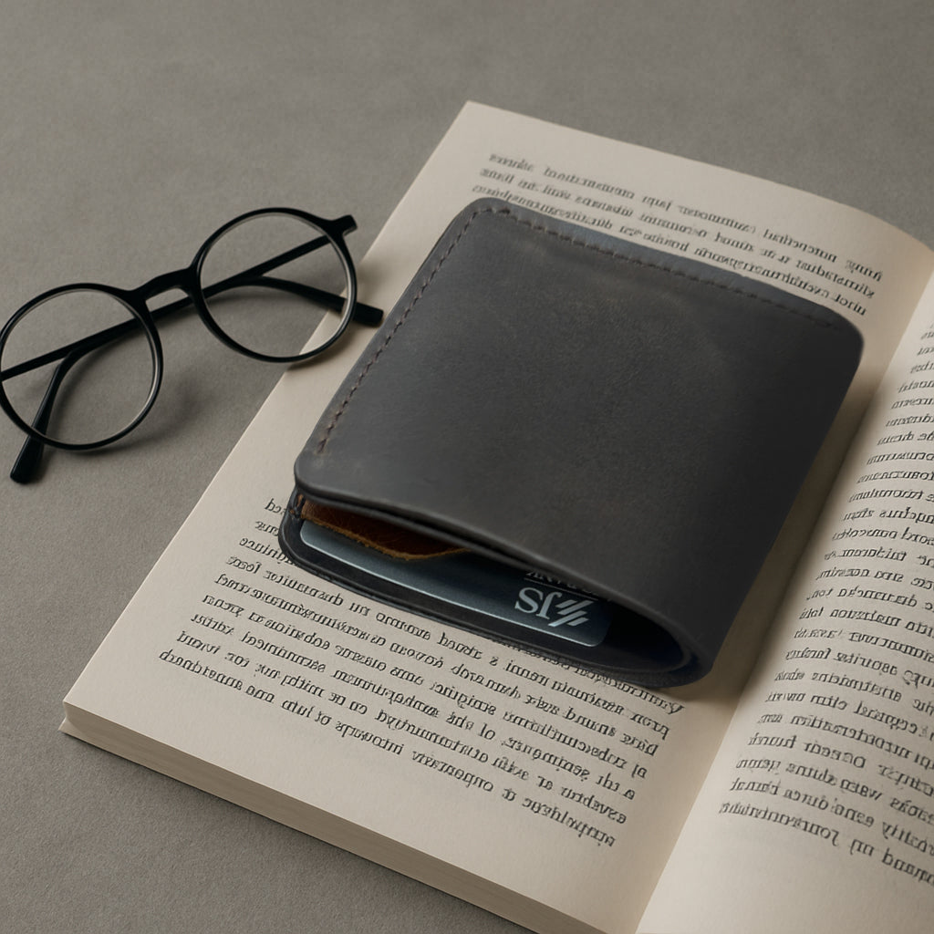 The Settler - Leather Bi-Fold Wallet - Black