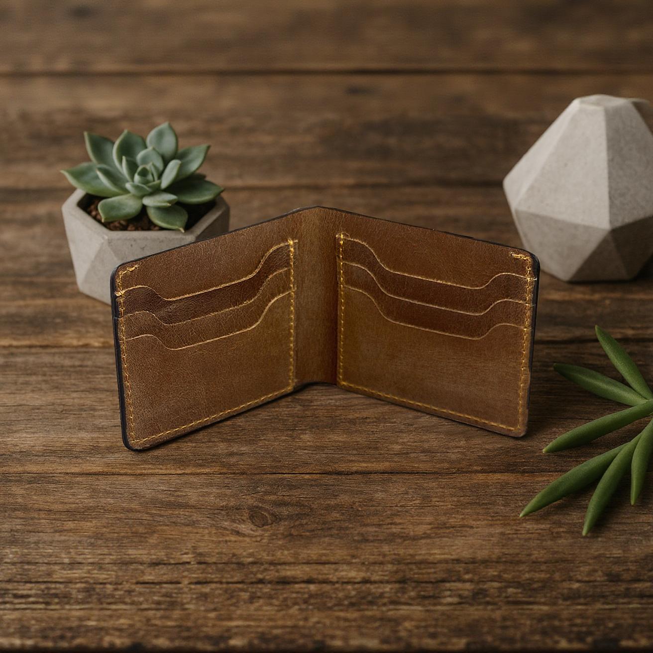 The Fixer - Classic Bi-Fold Leather Wallet - Brown