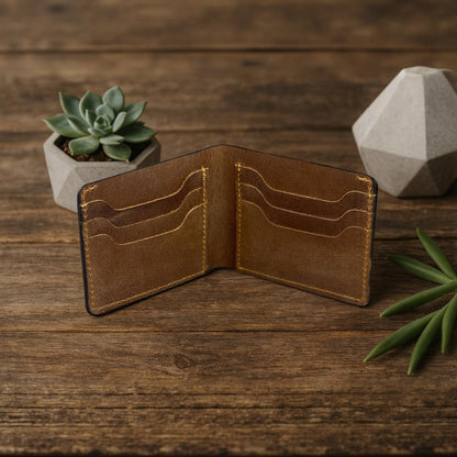 The Fixer - Classic Bi-Fold Leather Wallet - Brown