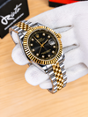 Oyster diamond stud Datejust - Premium Watch - Two tone black
