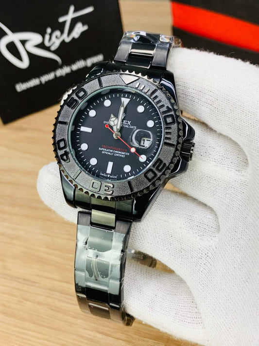 Rolex Yacht-Master 40mm Oyster Steel & Rotatable Bezel - Full Black