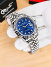 Oyster diamond stud Datejust - Premium Watch - blue