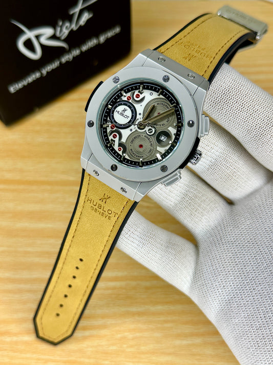 Hublot Vista - Leather Straps - Premium Watch - Mustard