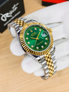 Oyster diamond stud Datejust - Premium Watch - Two tone green