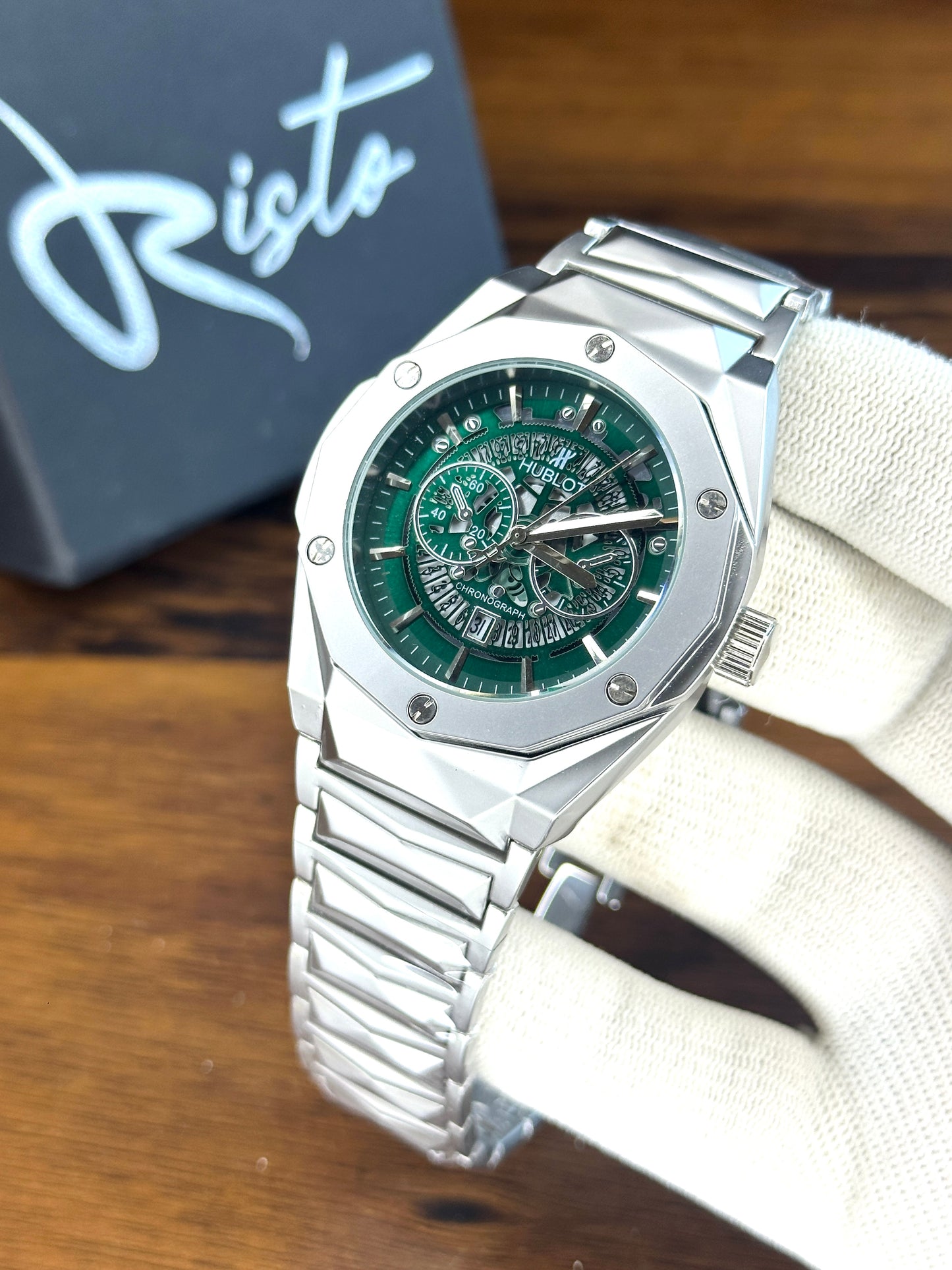 Hublot Diamond Cut Skeleton Men's Watch